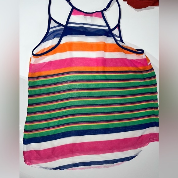 Charming Charlie Fruit Stripe Chiffon Camisole Y2K Tank Tops Vintage Versona - Picture 4 of 6